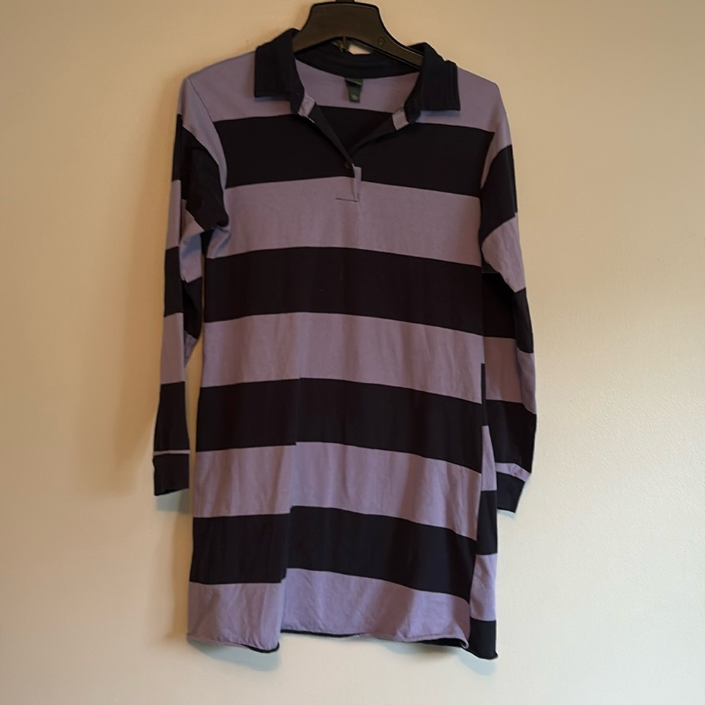WILD FABLE Purple & Navy, Rugby Shirt style dress, size small